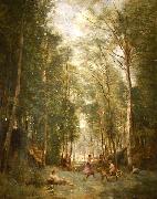 Jean-Baptiste-Camille Corot Souvenir of Marly-le-Roi Germany oil painting artist